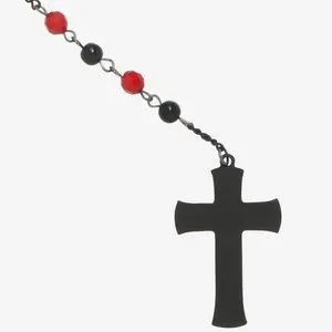 Black Veil Brides BVB Cross Rosary Necklace Metalcore Hot Topic